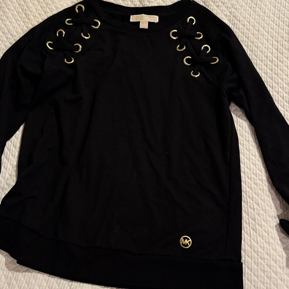 Michael Kors Black Top with Gold Label
